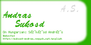 andras sukosd business card